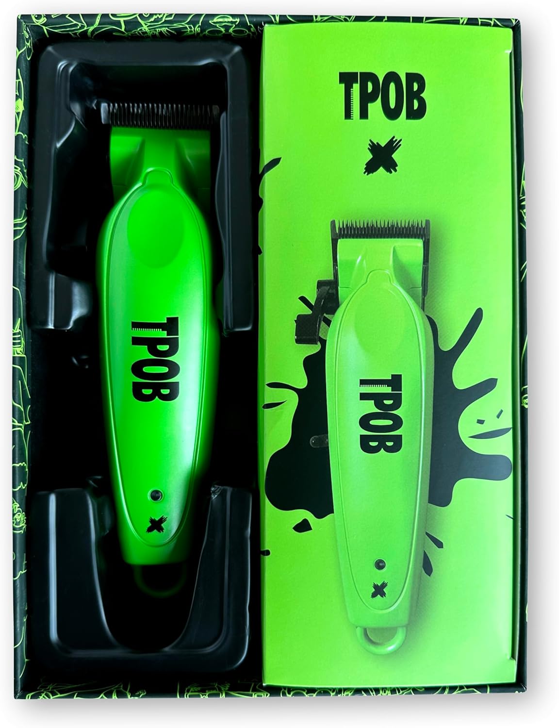 TPOB X Digital Brushless Clipper – Slime Green Professional XO Blade Edition NBHS
