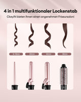 4-in-1 Curling Iron Set with Interchangeable Ceramic Barrels (9–38 mm) NBHS