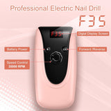 Madenia 35,000 RPM Professional Rechargeable Nail Drill – Pink E-File for Acrylic, Gel & Dip Nails NBHS