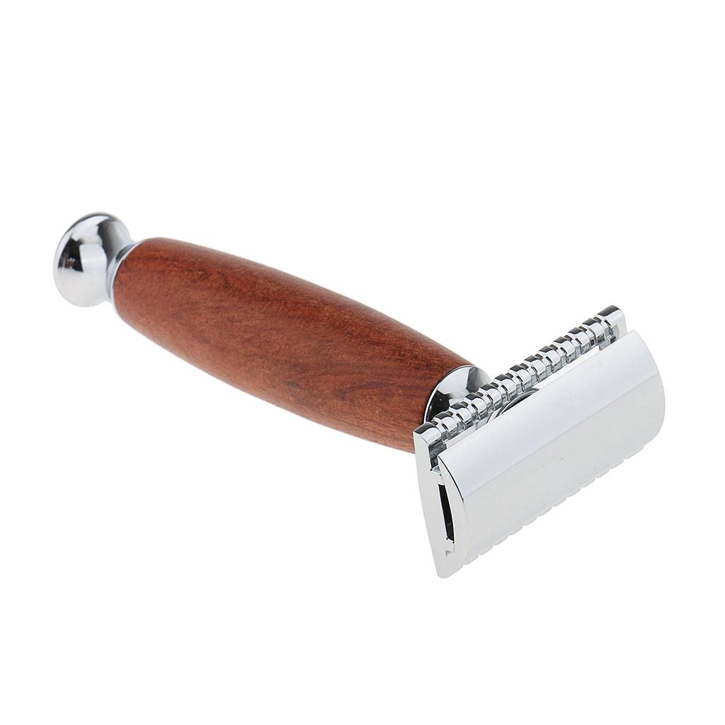 Wooden Safety Razor Shaving Set – Razor, Brush & Stand (Eco-Friendly)