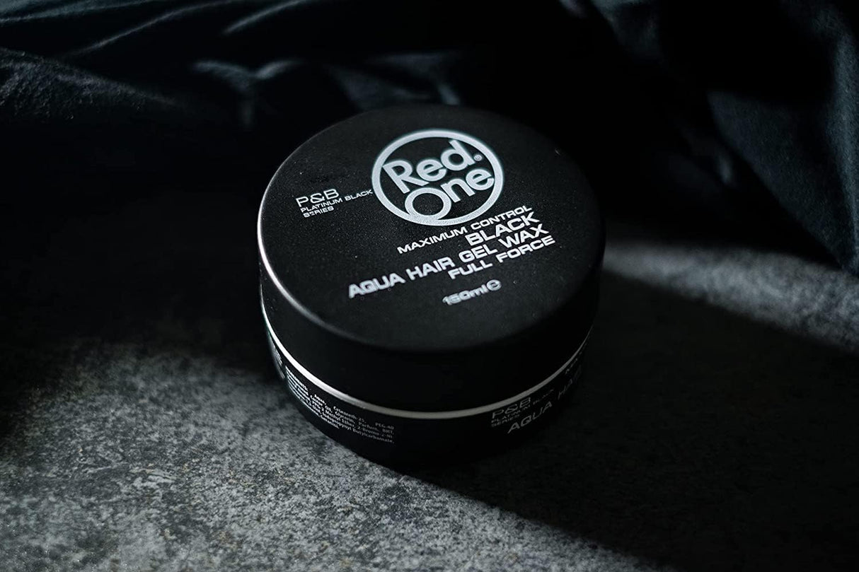 3 x RedOne Black Aqua Hair Styling Wax Full Force | 150 ml | Red One Wax