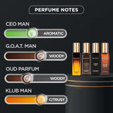 NBHS Men’s Perfume Gift Set – 4x20ml Travel Cologne Scents Men's Gift Set