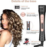 3-in-1 Ceramic Curling Iron Set – Interchangeable Curling Wands for Long-Lasting Curls & Waves NBHS