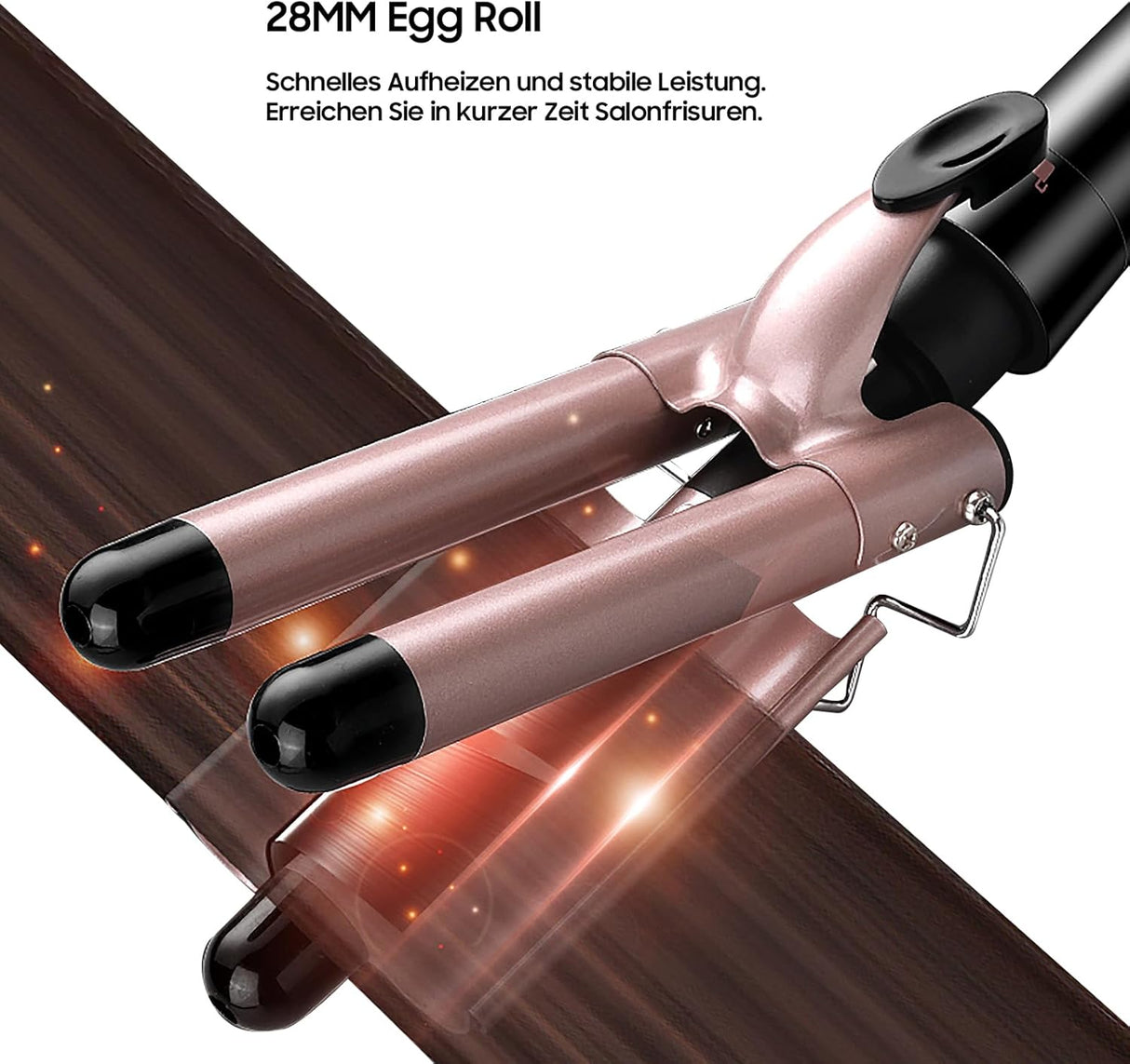 5-in-1 Curling Iron Set with Ceramic Barrels & 3-Barrel Waver – Adjustable Temperature for Long & Short Hair NBHS