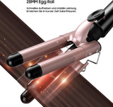 5-in-1 Curling Iron Set with Ceramic Barrels & 3-Barrel Waver – Adjustable Temperature for Long & Short Hair NBHS