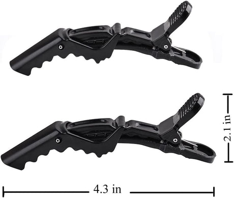 Alligator Hair Clips – 6 Pack Black Salon Clips for Styling & Sectioning