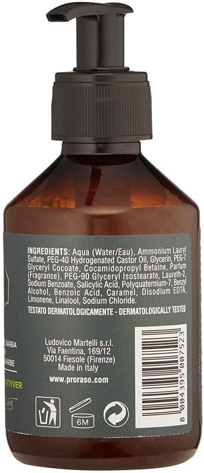 Proraso Beard Wash Cypress and Vetyver 200ml