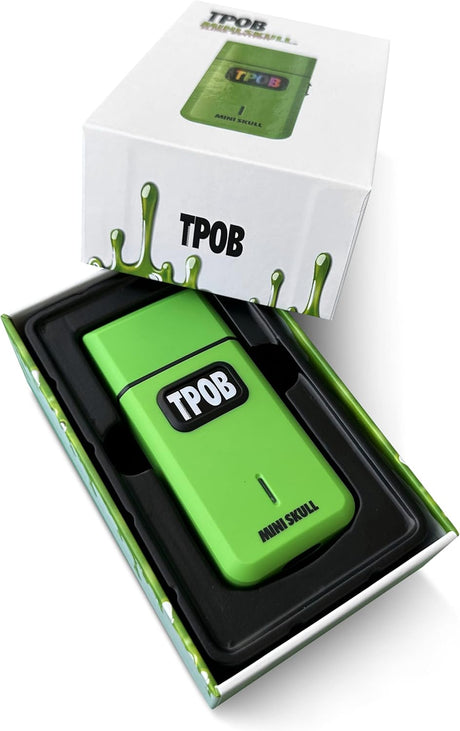 TPOB Mini Skull Single Shaver – Slime Green Pocket Shaver with Turbo 9000 RPM Motor NBHS