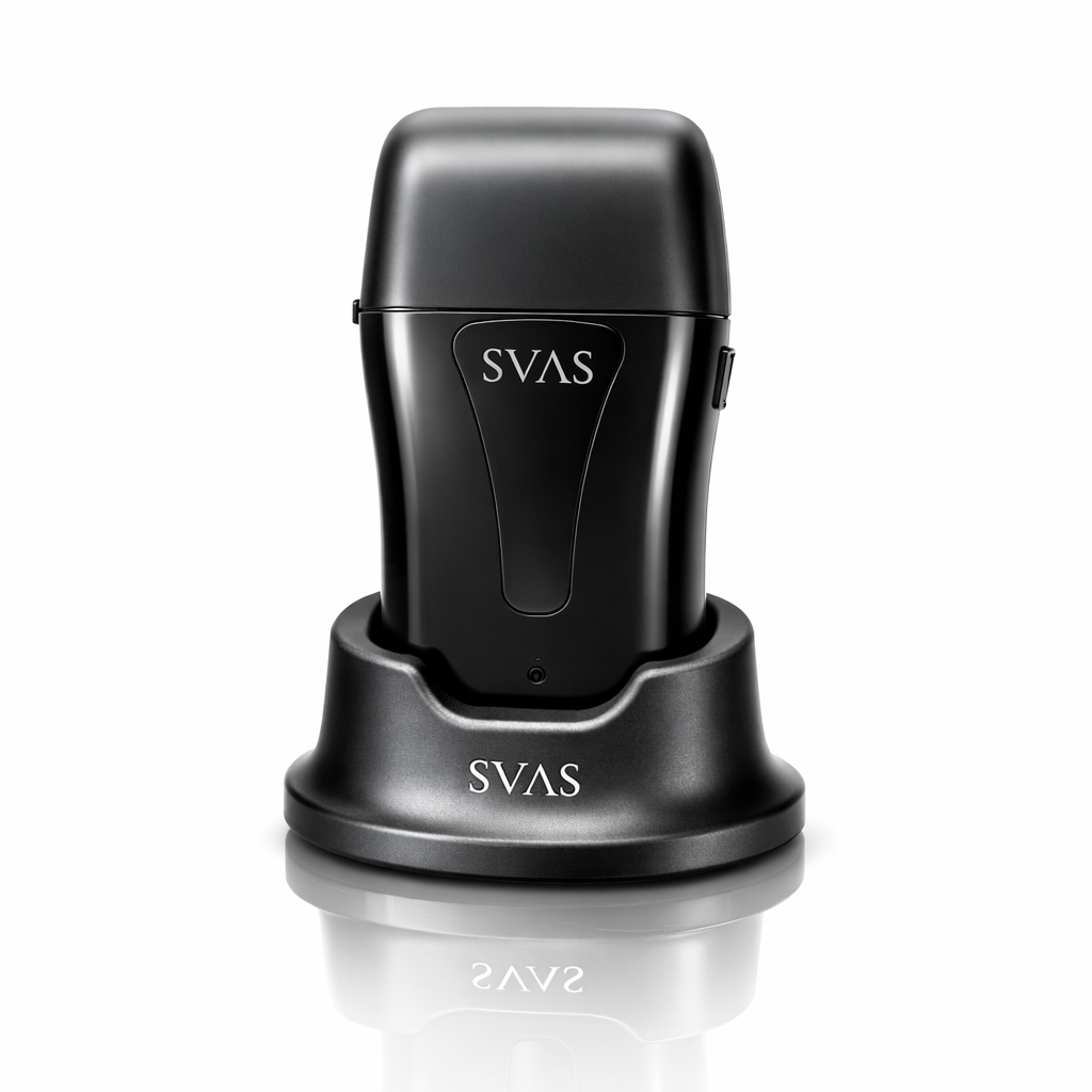 SVAS Double Foil Electric Shaver For Men - Cordless Black DLC Blades
