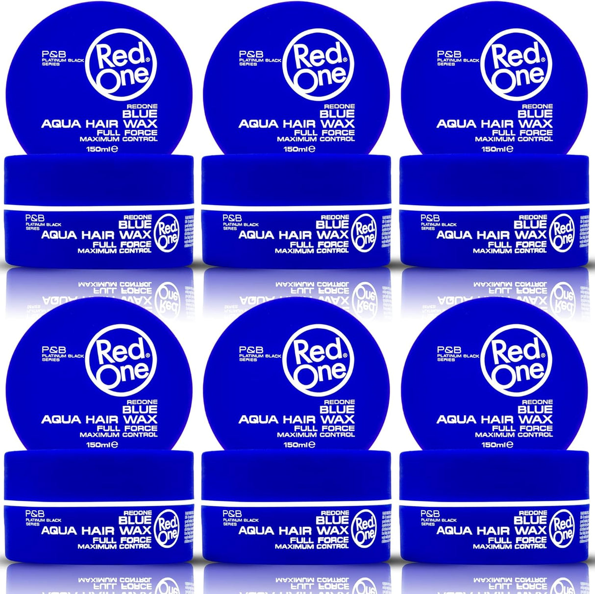 6x RedOne Blue Hairstyling Wax full force Red One 150ml