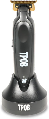TPOB Black X Trimmer with Charging Stand – Professional Precision Trimmer for Barbers NBHS
