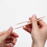Borogo 100 Pcs Orange Wood Nail Sticks – Dual-Ended Cuticle Pushers for Manicure & Pedicure NBHS