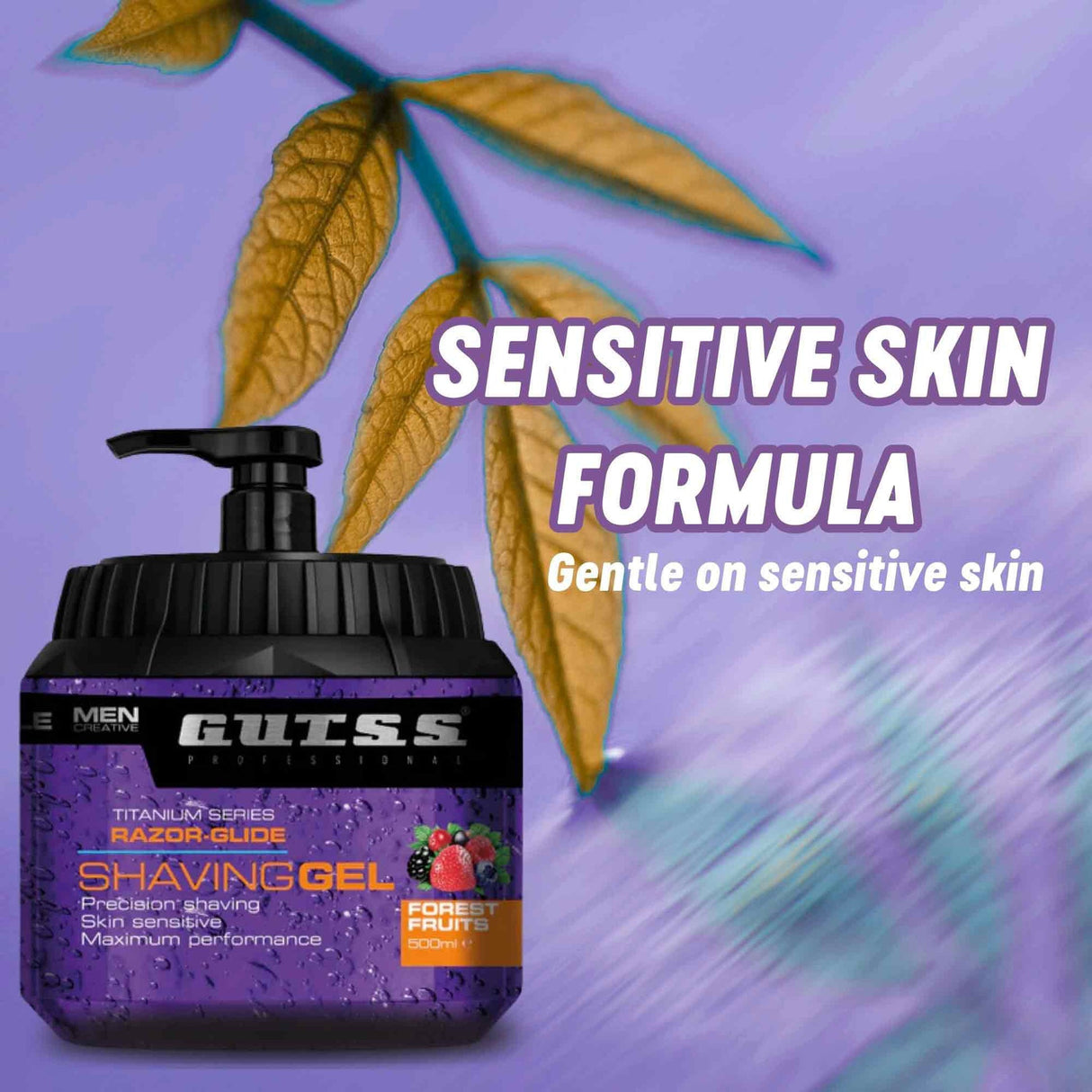 Gutss Razor Glide Shaving Gel 500ml – Forest Fruits Clear Shave Gel