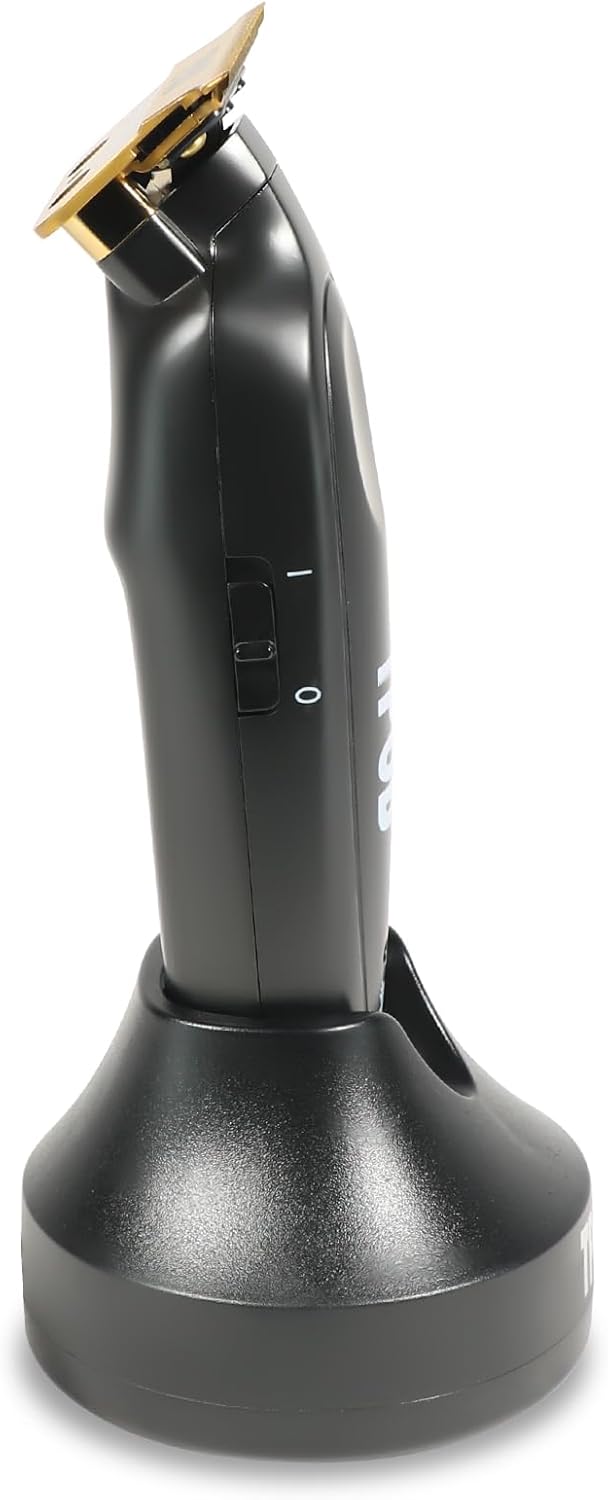 TPOB Black X Trimmer with Charging Stand – Professional Precision Trimmer for Barbers NBHS