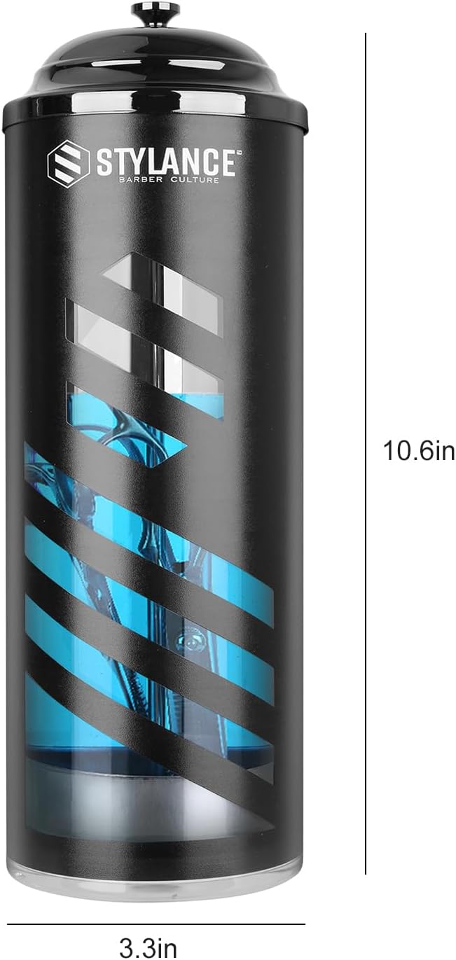 Barber Disinfecting Jar – Glass Disinfectant Container with Removable Basket 1000ml