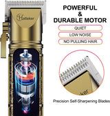 Cordless Affordable Hair Clippers Rechargeable LED Display (Gold)