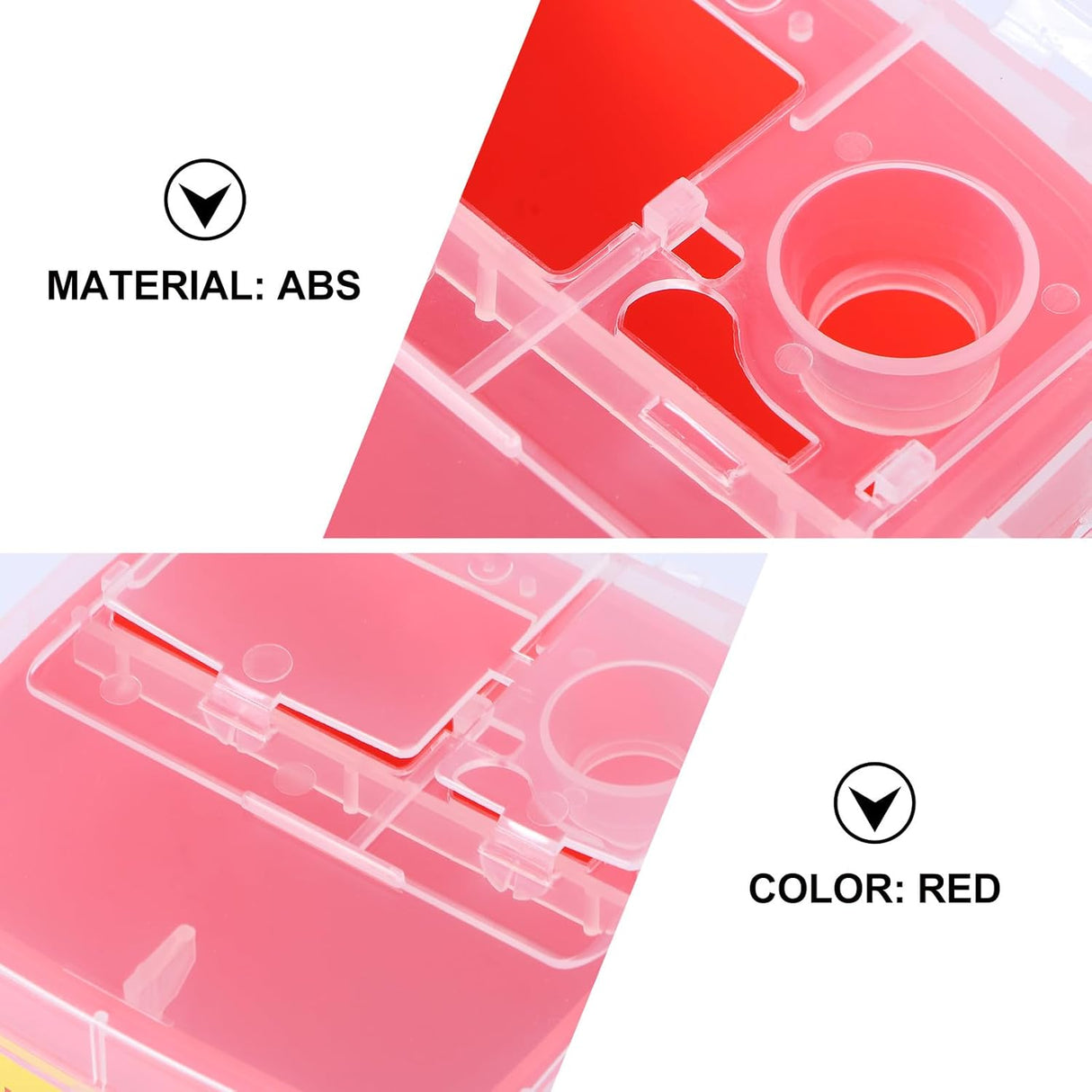 Razor Blade Disposal Container Black - Red - Yellow