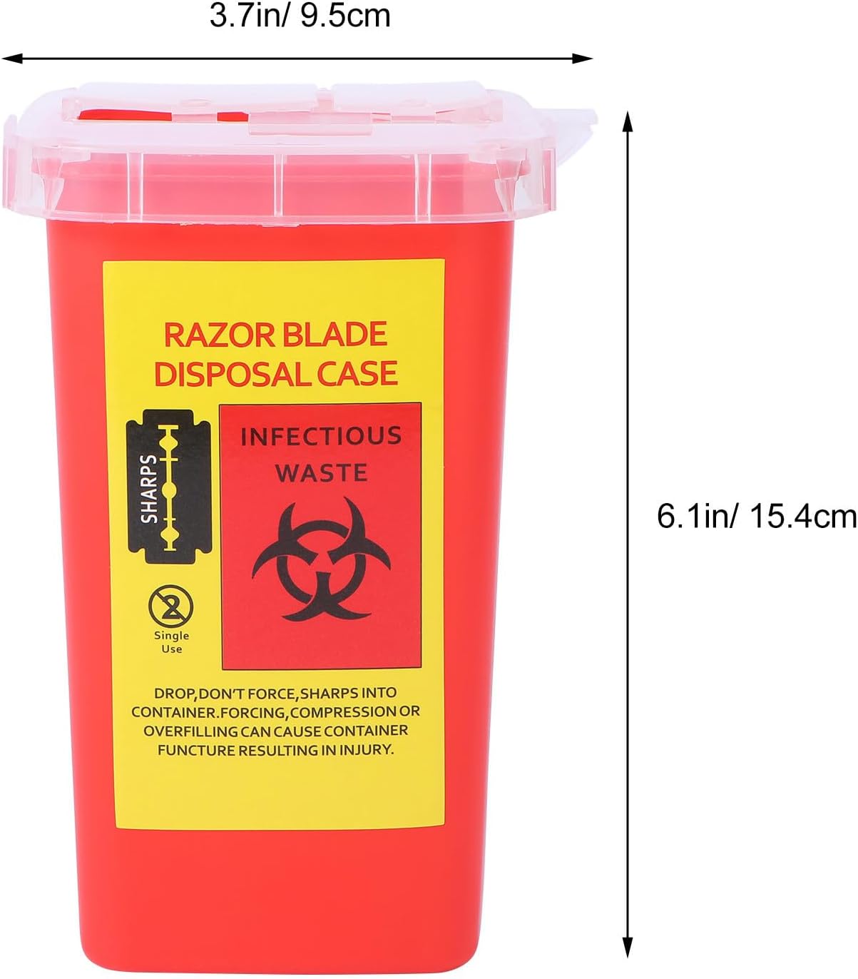 Razor Blade Disposal Container Black - Red - Yellow