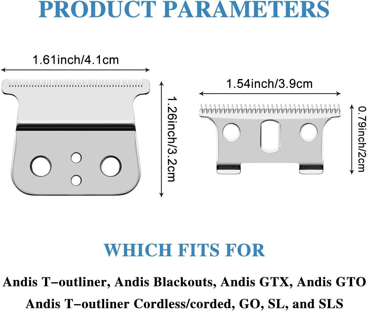 Bestbomg Trimmer Blade for Andis GTX GTO – T-Blade Replacement
