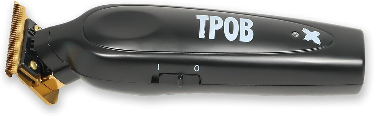 TPOB Black X Trimmer with Charging Stand – Professional Precision Trimmer for Barbers NBHS