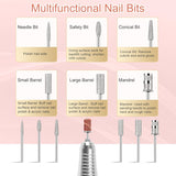 Madenia 35,000 RPM Professional Rechargeable Nail Drill – Pink E-File for Acrylic, Gel & Dip Nails NBHS