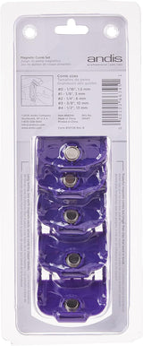 Andis Nano-Silver Magnetic Attachment Universal 5 Piece Comb Set, Small