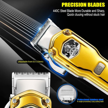 Cordless Affordable Hair Clippers LED Display Waterproof USB Rechargeable