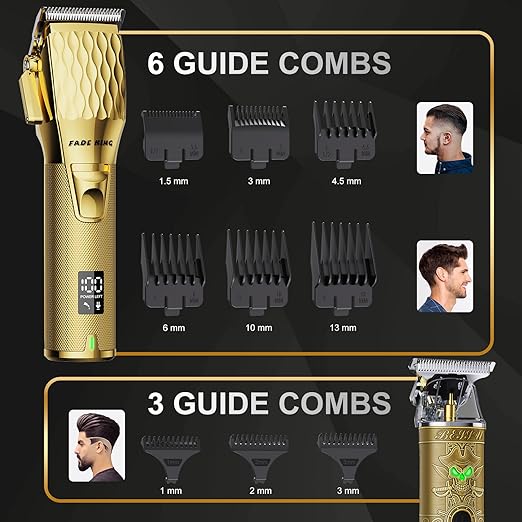 Professional Hair Clippers for Men - Cordless Beard Trimmer for Men