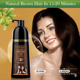 Dexe Dark Brown Hair Argan Oil Color Shampoo 400ml