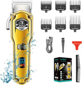 Cordless Affordable Hair Clippers LED Display Waterproof USB Rechargeable