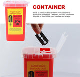 Razor Blade Disposal Container Black - Red - Yellow