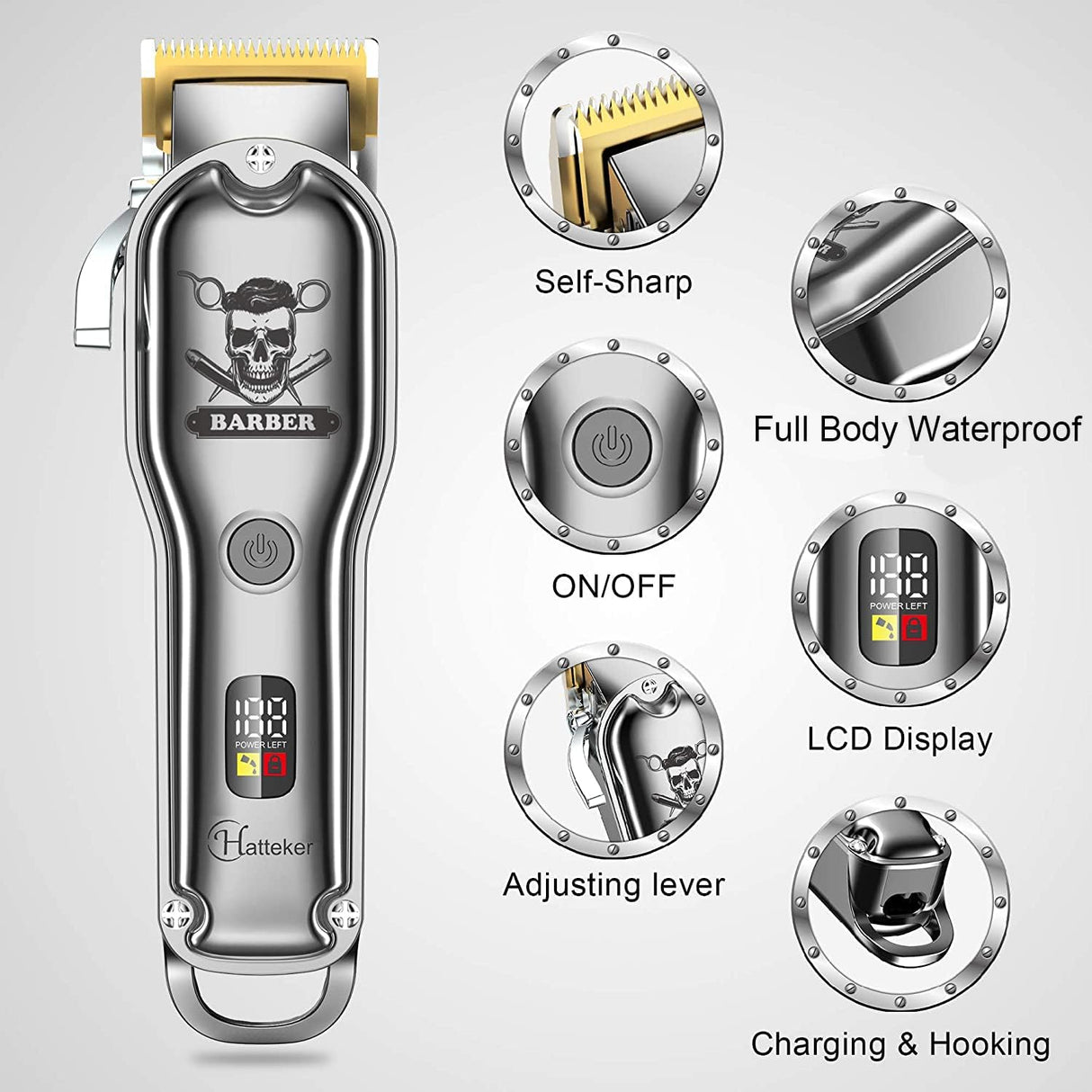 Hair Affordable Hair Clippers for Men Waterproof Cordless