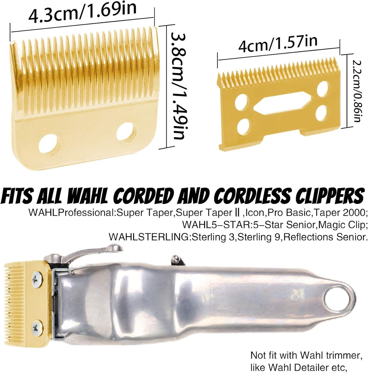 Universal Clipper Taper Blade – Fits Wahl Gamma StyleCraft Clippers