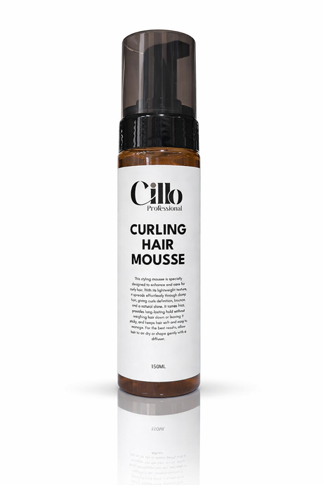 Cillo Professional Curling Hair Mousse 150ml – Defines Curls, Frizz Control