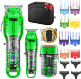DSP Hair Clipper, Trimmer & Shaver Set with Travel Case – Green Professional Cordless Grooming Kit NBHS