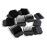 10pcs Magnetic Hair Clipper Guards Set – Universal Black Comb Kit