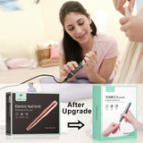 TOMICCA Professional Electric Nail Drill Kit – 20,000 RPM Nail File Machine with 12 Bits & USB Power NBHS