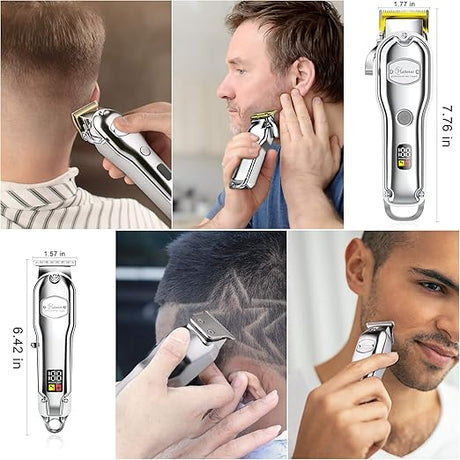 Hair Clippers For Men IPX7 Waterproof Cordless Barber Clipper for Hair Cutting Kit