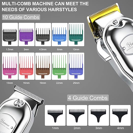 Hair Clippers For Men IPX7 Waterproof Cordless Barber Clipper for Hair Cutting Kit