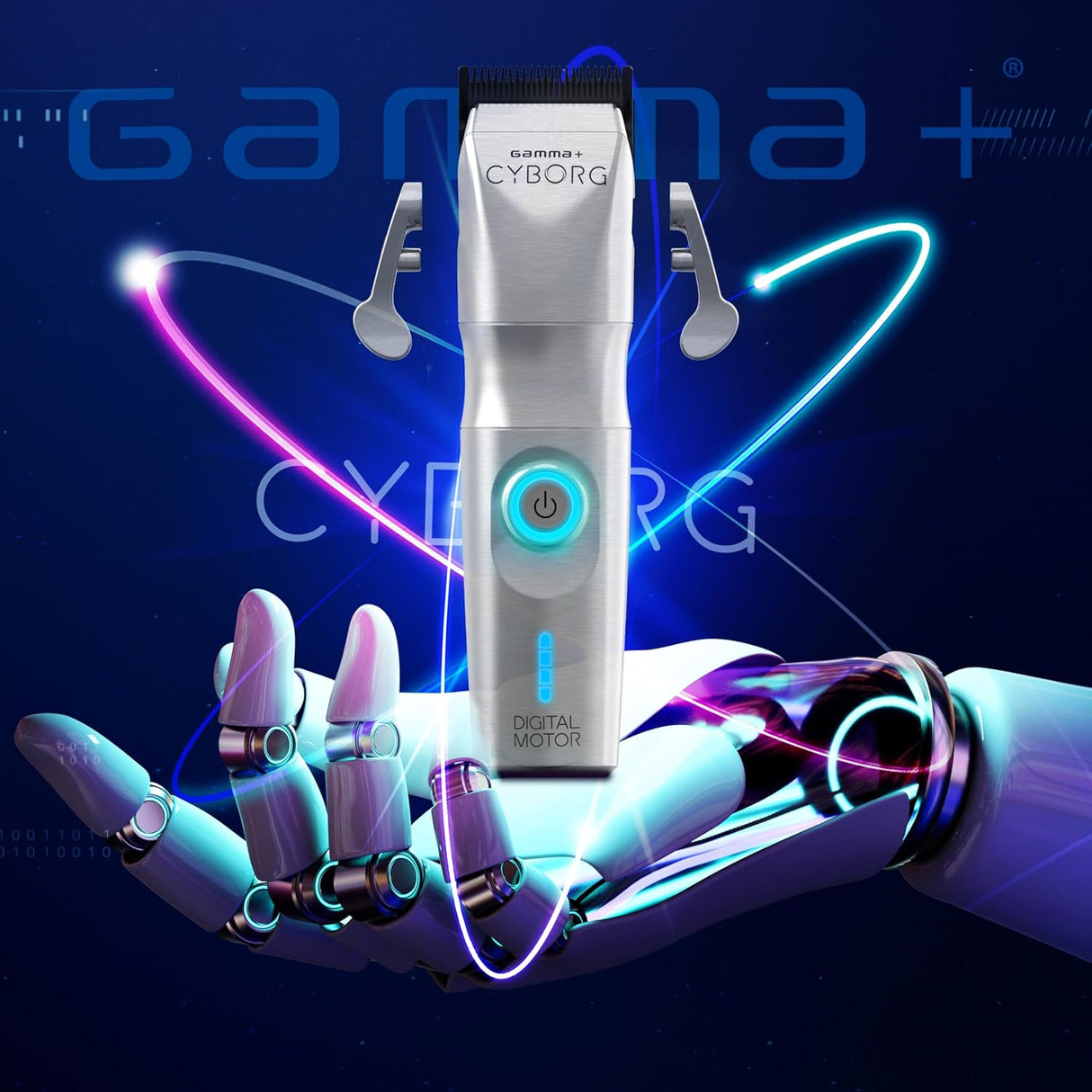 GAMMA+ Cyborg Professional Metal Cordless Ergonomic Hair Clipper
