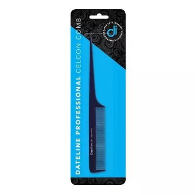 Dateline Professional Blue Celcon Fine Plastic Tail Comb 20cm - 501