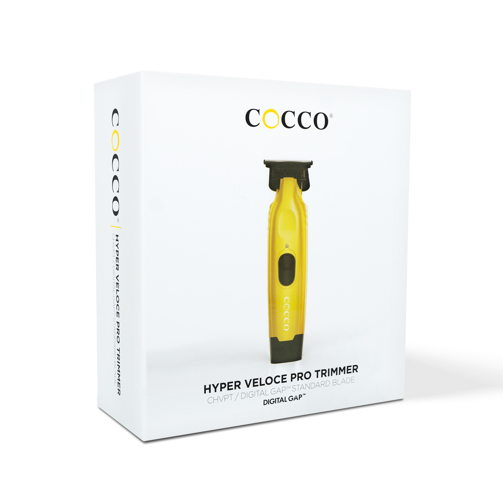 Cocco Hyper Veloce Pro Trimmer – Yellow, DLC Blade, Cordless, Dock Base