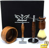 NBHS Safety Razor Shaving Kit – Stainless Steel Razor & Brush Men’s Gift Set