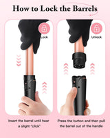 BESTOPE PRO 5 in 1 Curling Wand Set – Rose Gold Hair Waver &  Crimper for Effortless Beach Waves NBHS