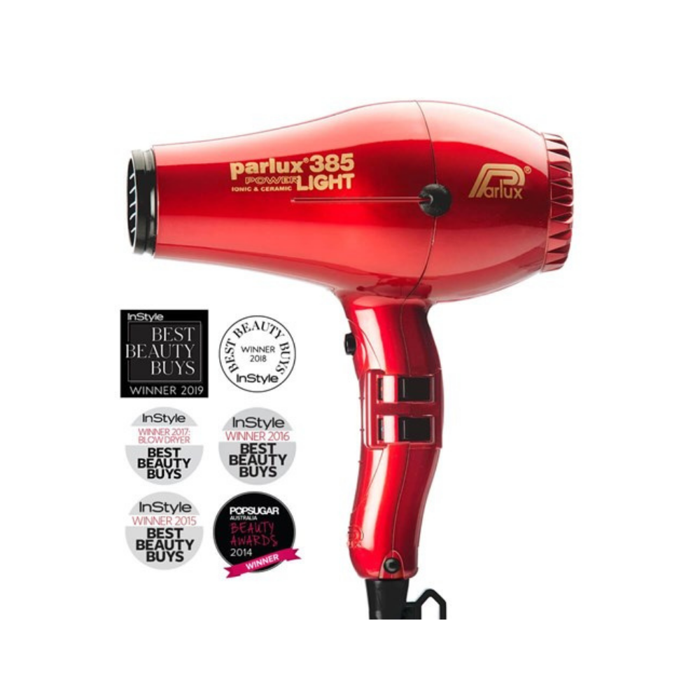 Parlux 385 Hair Dryer Power Light – Red
