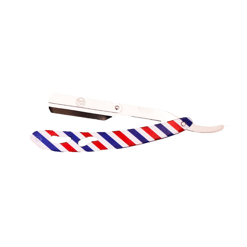 RedOne Straight Cut Throat Shaving Razor Barber Salon Pole Design