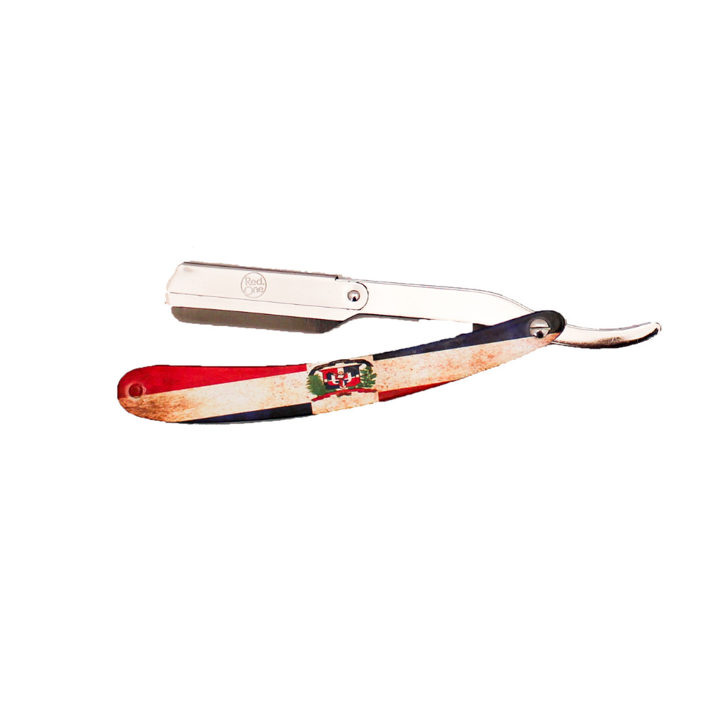 RedOne Straight Cut Throat Shaving Razor Barber Salon D.Flag Cap