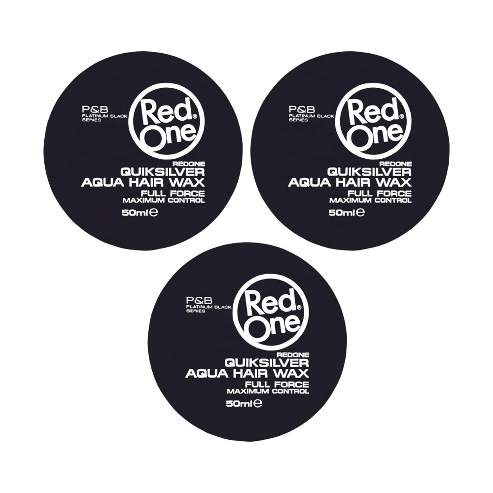 3x RedOne Quiksilver Hair Styling Wax full force 150ml