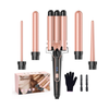 NBHS 5-in-1 Curling Wand Set – Rose Gold Hair Waver & Crimper Tool