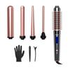 NBHS 5-in-1 Curling Iron Set with Thermal Brush – Rose Gold Styler Kit